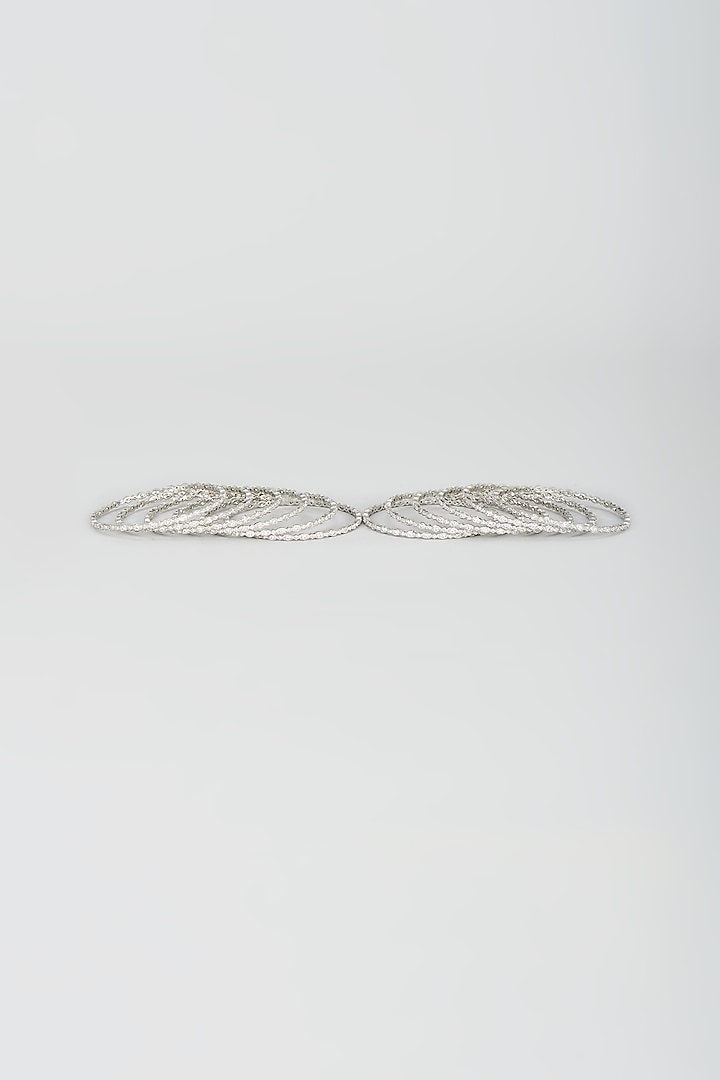 White Finish Zircon Bangles (Set of 12) by Aster at Pernia's Pop Up Shop