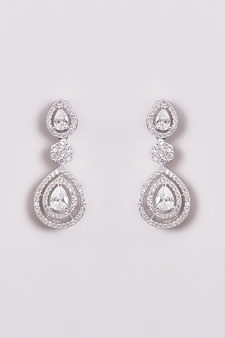 White Finish Zircon Necklace Set by Aster at Pernia's Pop Up Shop