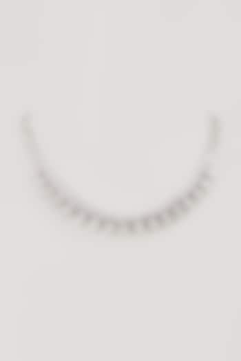 White Finish Synthetic Stone Necklace by Aster at Pernia's Pop Up Shop