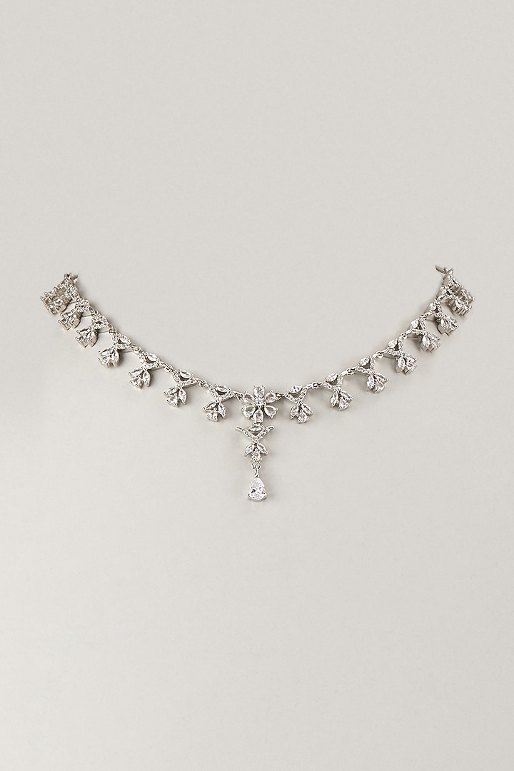 White Finish Zircon Necklace by Aster at Pernia's Pop Up Shop