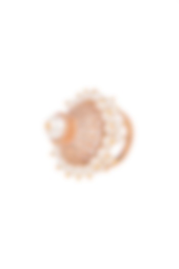 Gold Finish Pearl Ring by Aster