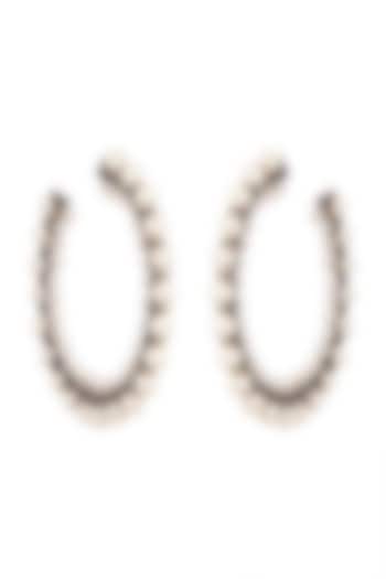 Black Rhodium Finish Hoop Earrings by Aster at Pernia's Pop Up Shop