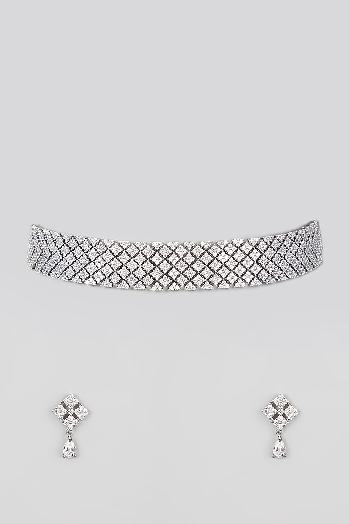 White Finish Necklace Set by Aster at Pernia's Pop Up Shop