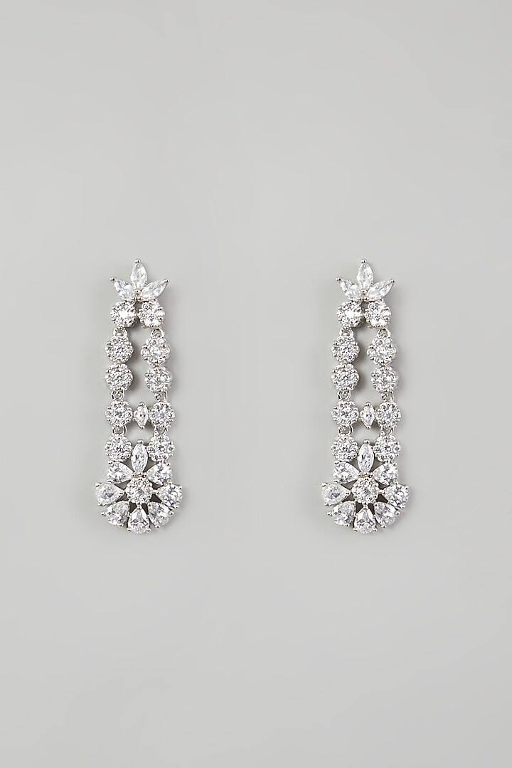 White Finish Necklace Set Having Faux Diamonds by Aster at Pernia's Pop Up Shop