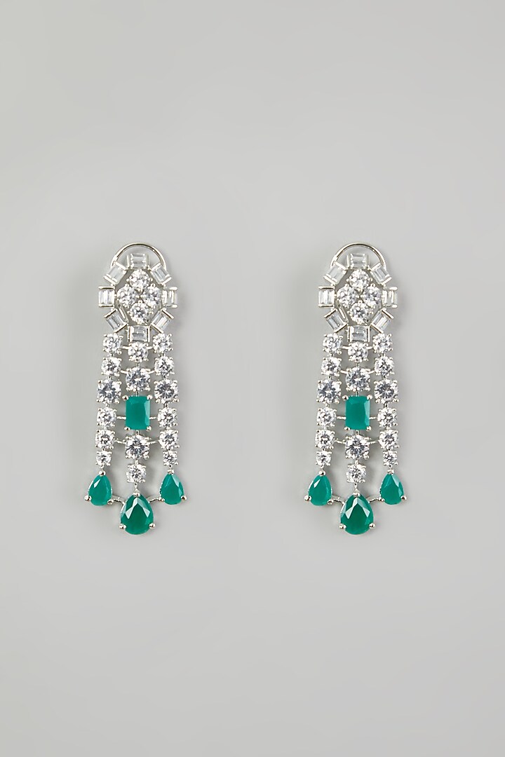 White Finish Green Necklace Set by Aster at Pernia's Pop Up Shop