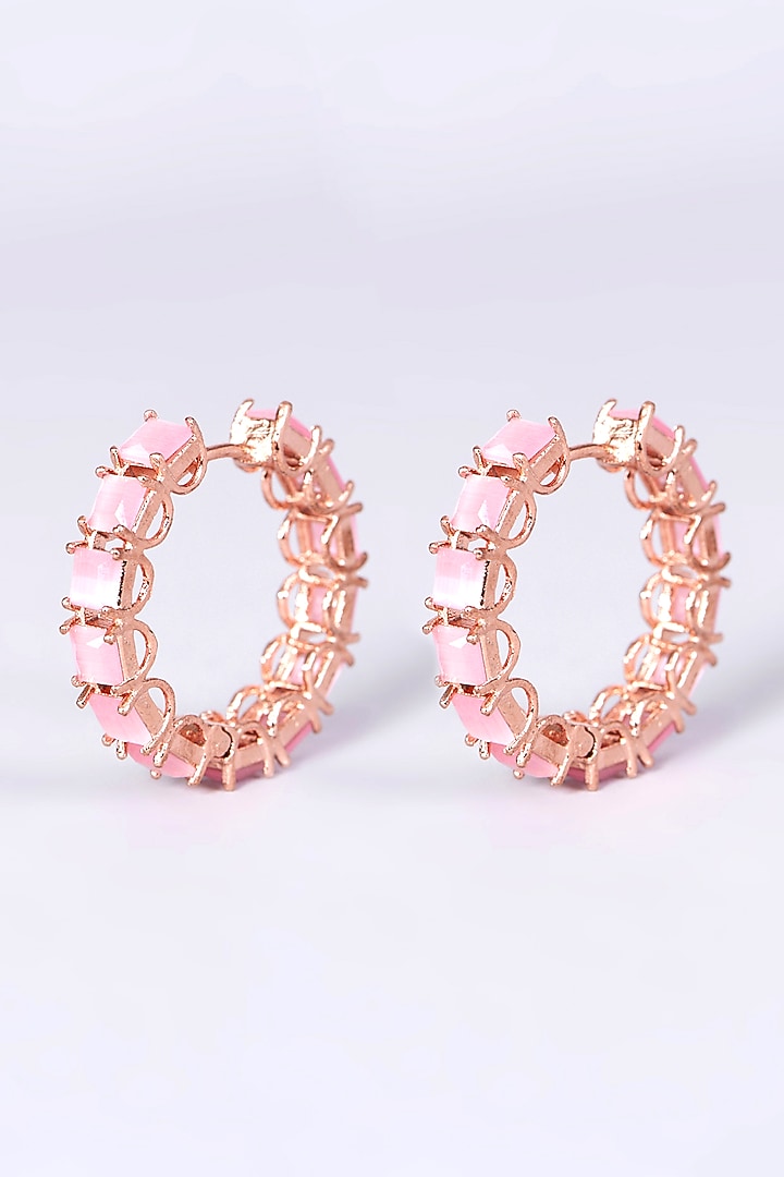 Rose Gold Finish Mini-Hoop Earrings by Aster at Pernia's Pop Up Shop