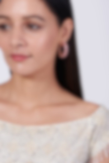 Rose Gold Finish Mini-Hoop Earrings by Aster at Pernia's Pop Up Shop