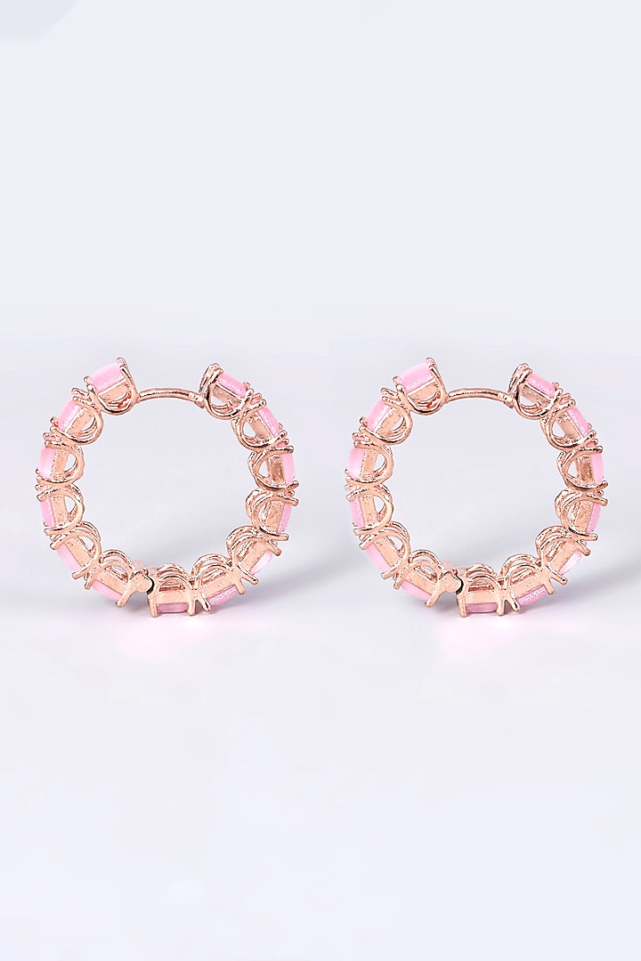 Rose Gold Finish Mini-Hoop Earrings by Aster at Pernia's Pop Up Shop