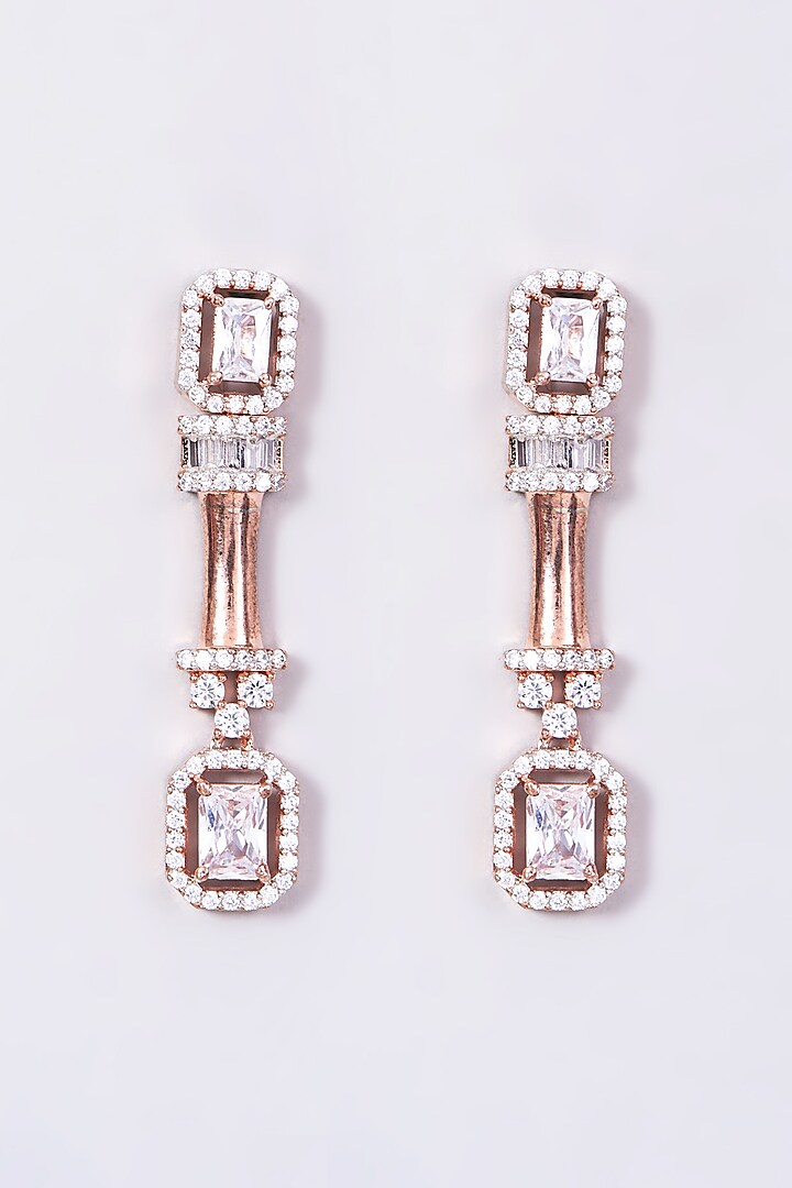 Rose Gold Finish Faux Diamond Necklace Set by Aster at Pernia's Pop Up Shop