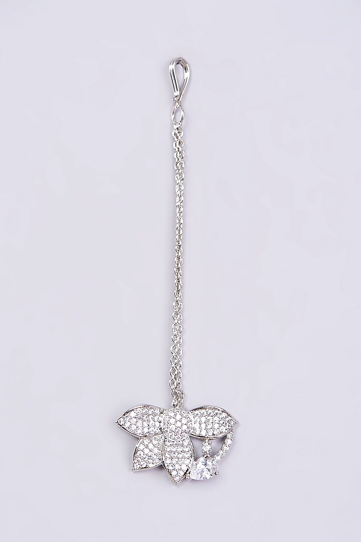 White Finish Zircon Necklace Set by Aster at Pernia's Pop Up Shop