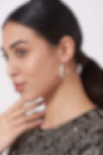 Rose Gold Finish Zircon Hoop Earrings by Aster at Pernia's Pop Up Shop