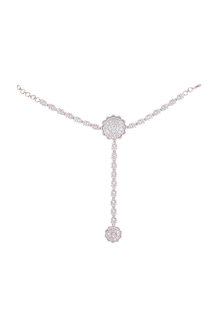 Rose Gold Finish Faux Diamond Hath Phool by Aster at Pernia's Pop Up Shop