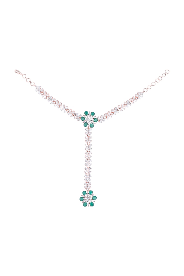 Rose Gold Finish Diamond & Stone Hath Phool by Aster at Pernia's Pop Up Shop