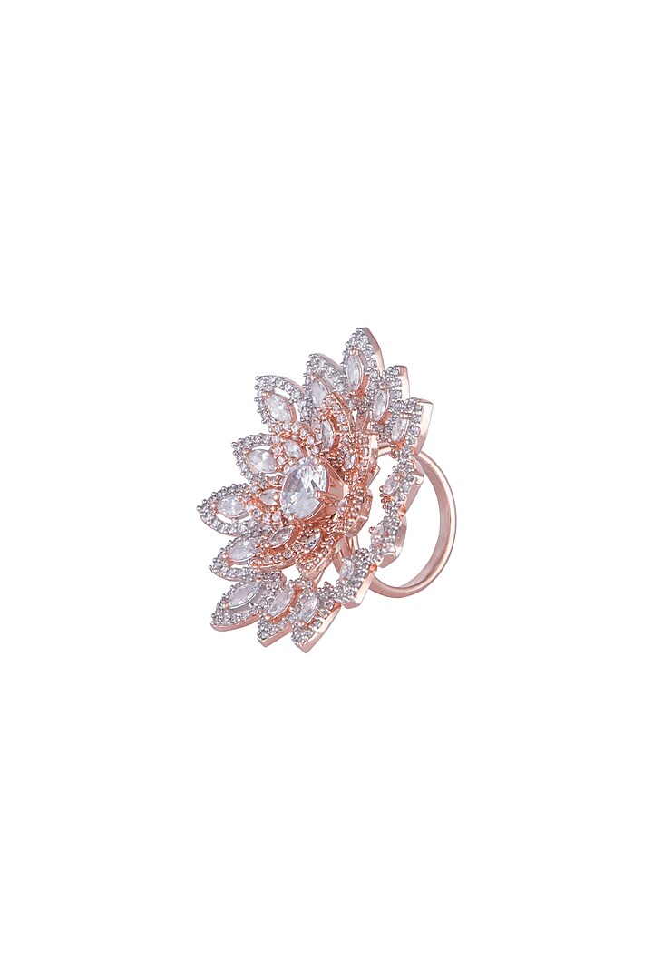 Rose Gold Finish Diamond Ring by Aster at Pernia's Pop Up Shop