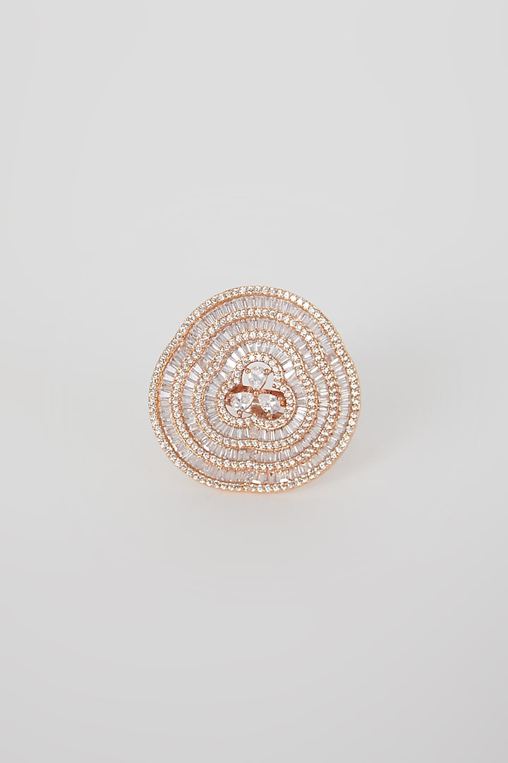 Rose Gold Finish Diamond Ring by Aster