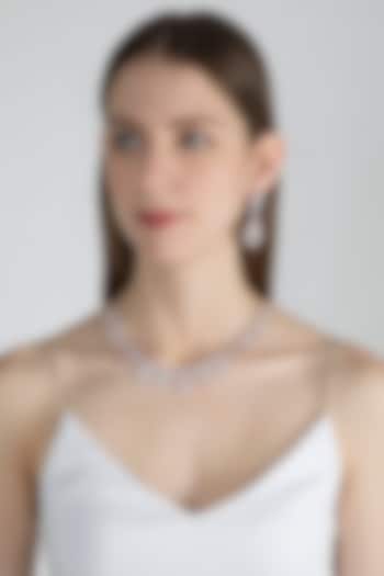 Rose Gold Finish Diamond Necklace Set by Aster at Pernia's Pop Up Shop