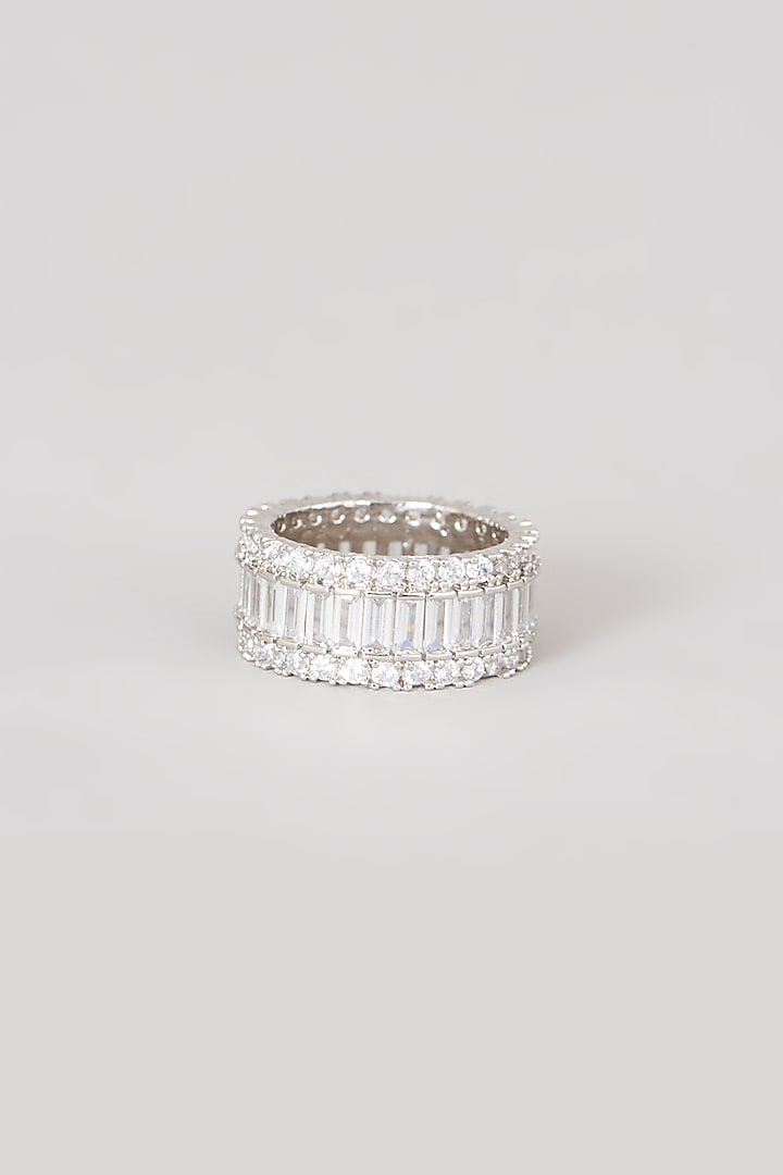 White Finish Zircon Ring by Aster at Pernia's Pop Up Shop