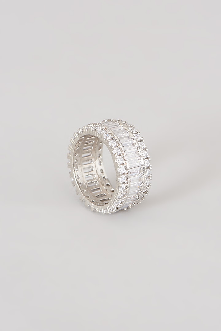White Finish Zircon Ring by Aster at Pernia's Pop Up Shop