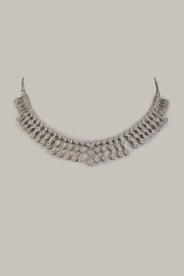 White Finish Zircon Necklace by Aster at Pernia's Pop Up Shop