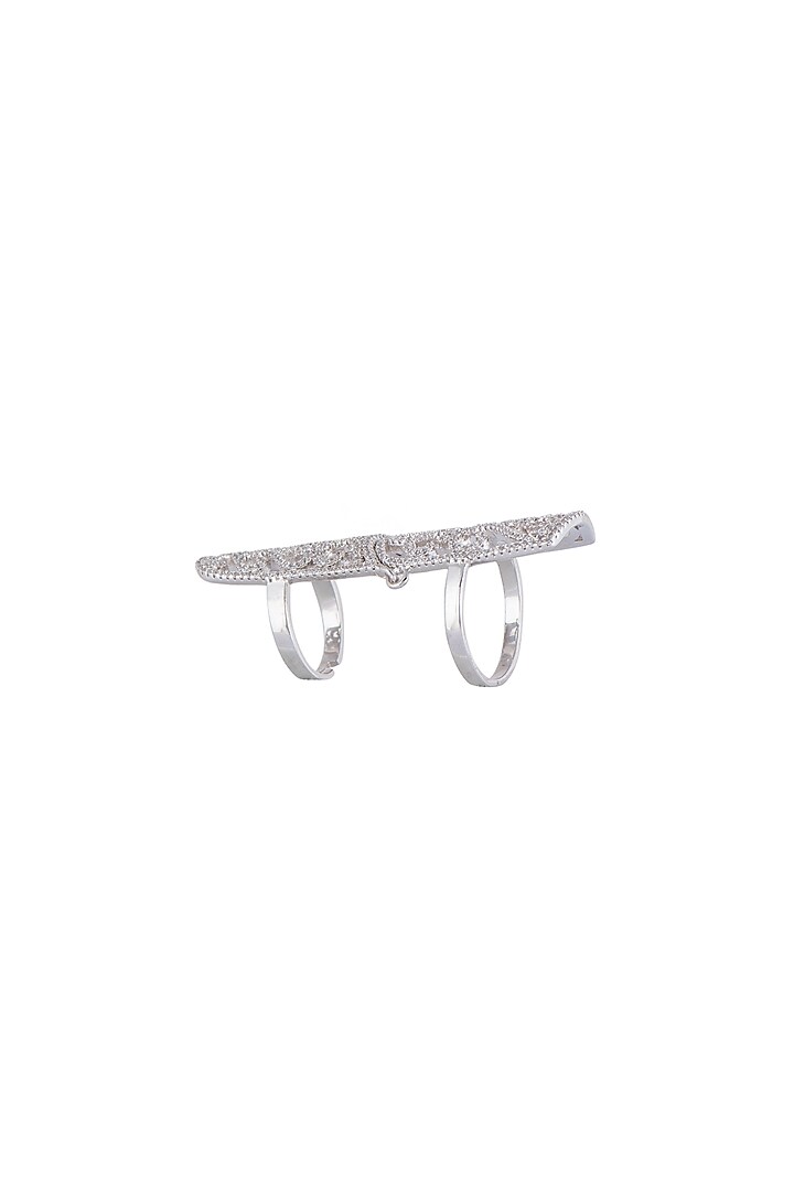 White Finish Diamond Ring by Aster at Pernia's Pop Up Shop