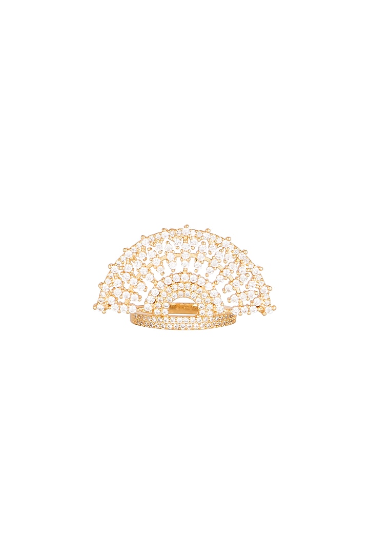Gold Finish Diamond Ring by Aster at Pernia's Pop Up Shop