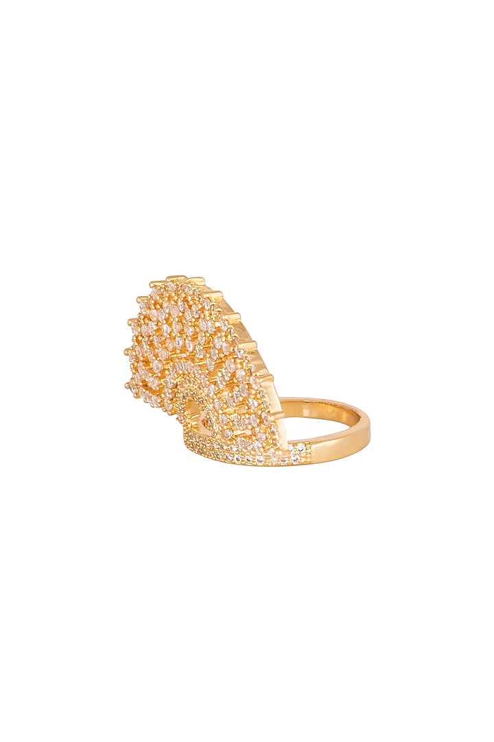 Gold Finish Diamond Ring by Aster at Pernia's Pop Up Shop