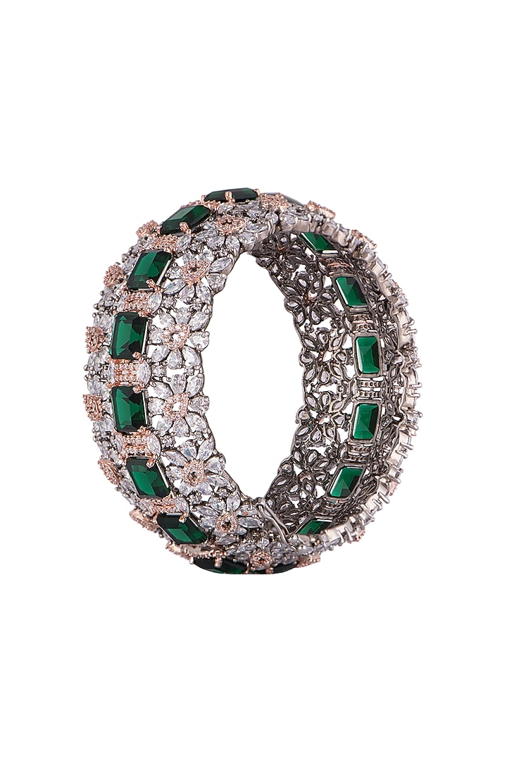 Black Rhodium Finish Openable Bangle by Aster at Pernia's Pop Up Shop