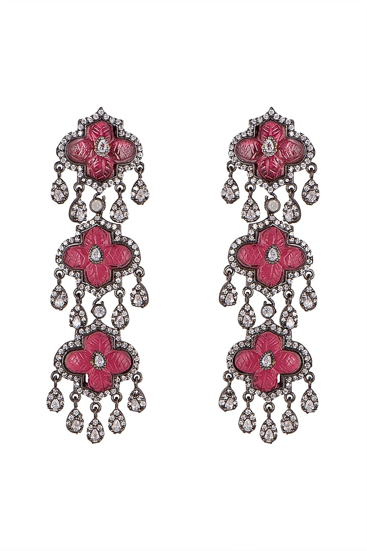 Black Rhodium Finish Earrings by Aster at Pernia's Pop Up Shop