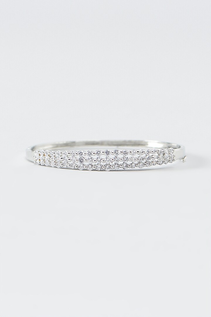 White Finish Zircon Bracelet by Aster at Pernia's Pop Up Shop