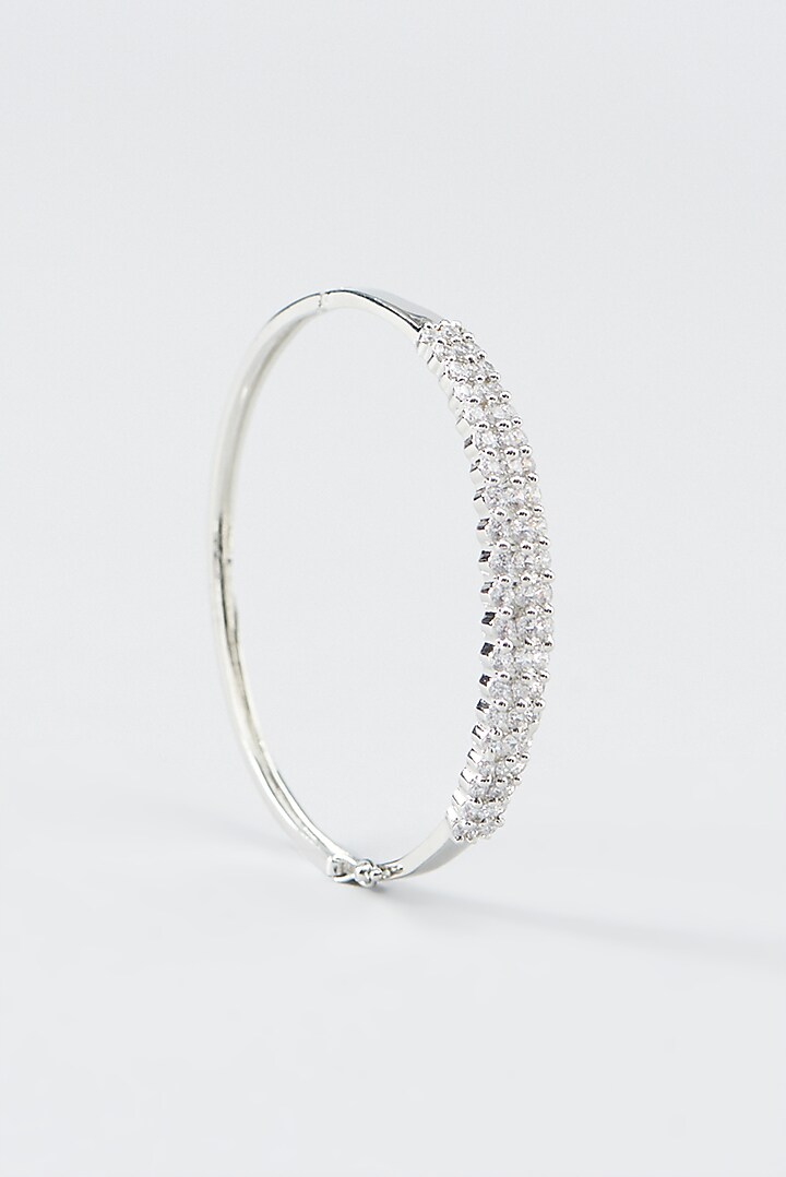 White Finish Zircon Bracelet by Aster at Pernia's Pop Up Shop