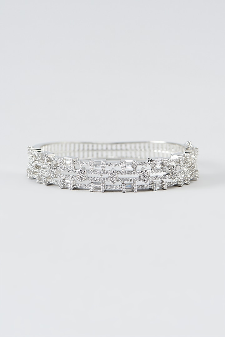 White Finish Zircon Bracelet by Aster at Pernia's Pop Up Shop