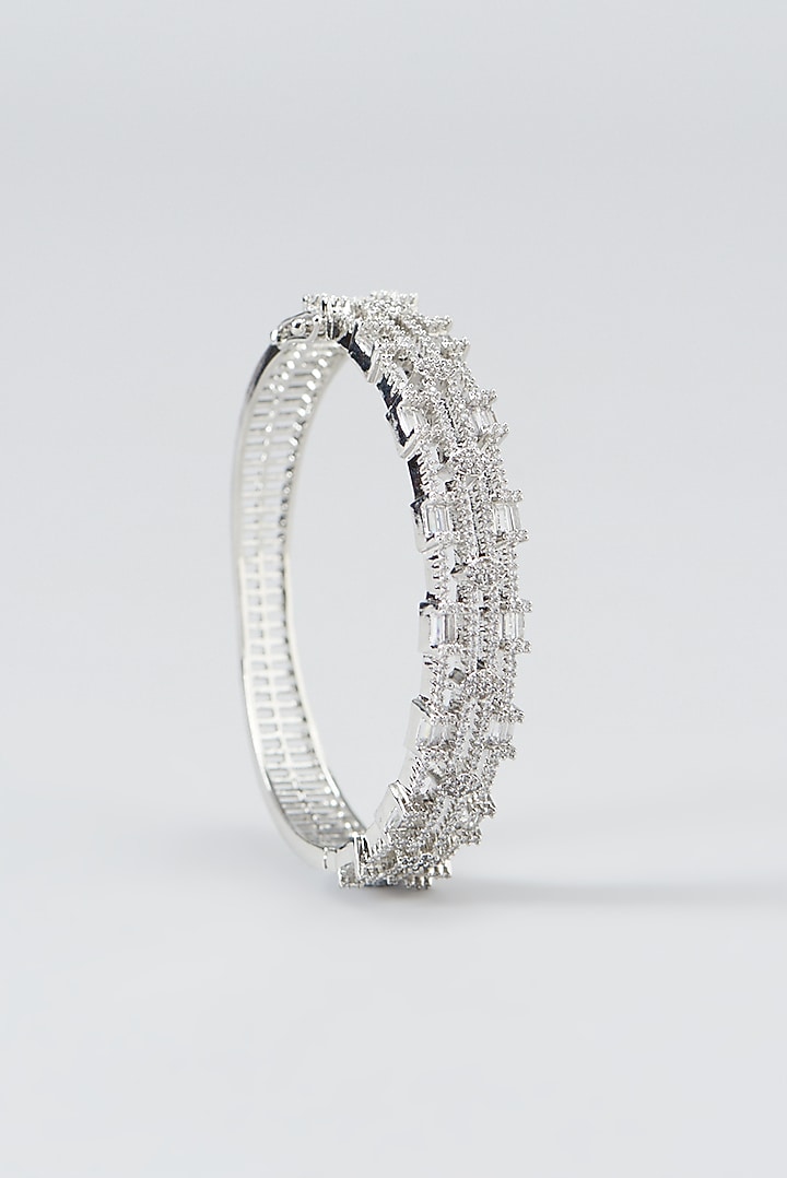 White Finish Zircon Bracelet by Aster at Pernia's Pop Up Shop
