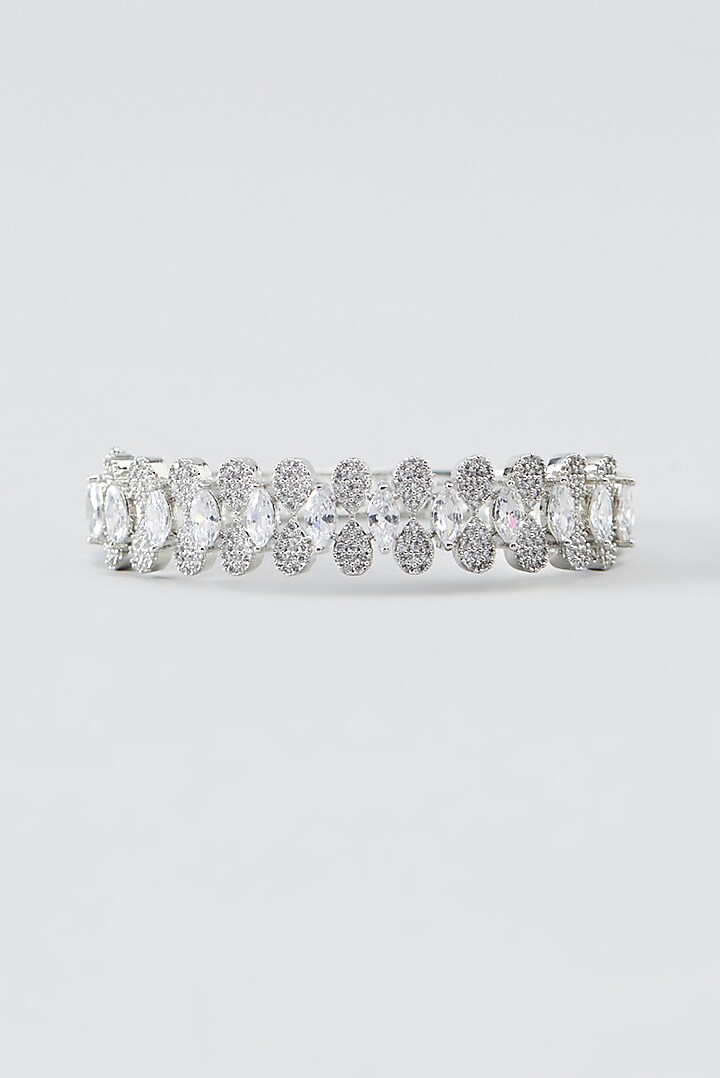 White Finish Zircon Bracelet by Aster at Pernia's Pop Up Shop
