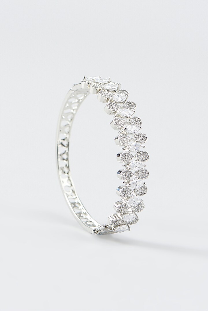 White Finish Zircon Bracelet by Aster at Pernia's Pop Up Shop