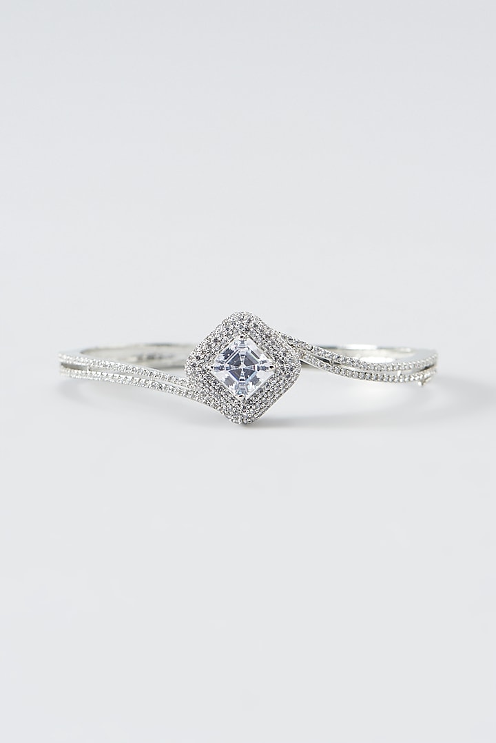 White Finish Zircon Bracelet by Aster at Pernia's Pop Up Shop