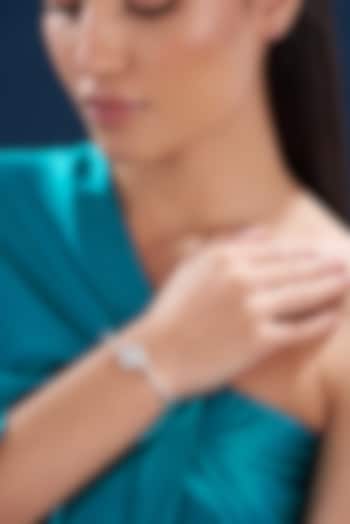 White Finish Zircon Bracelet by Aster at Pernia's Pop Up Shop