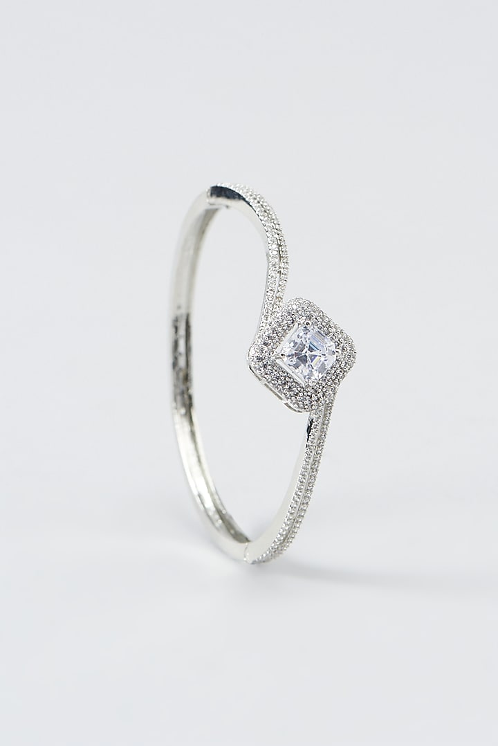 White Finish Zircon Bracelet by Aster at Pernia's Pop Up Shop