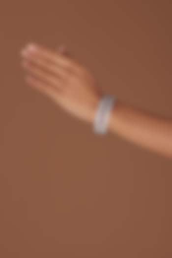 White Finish Zircon & Red Stone Bracelet by Aster at Pernia's Pop Up Shop