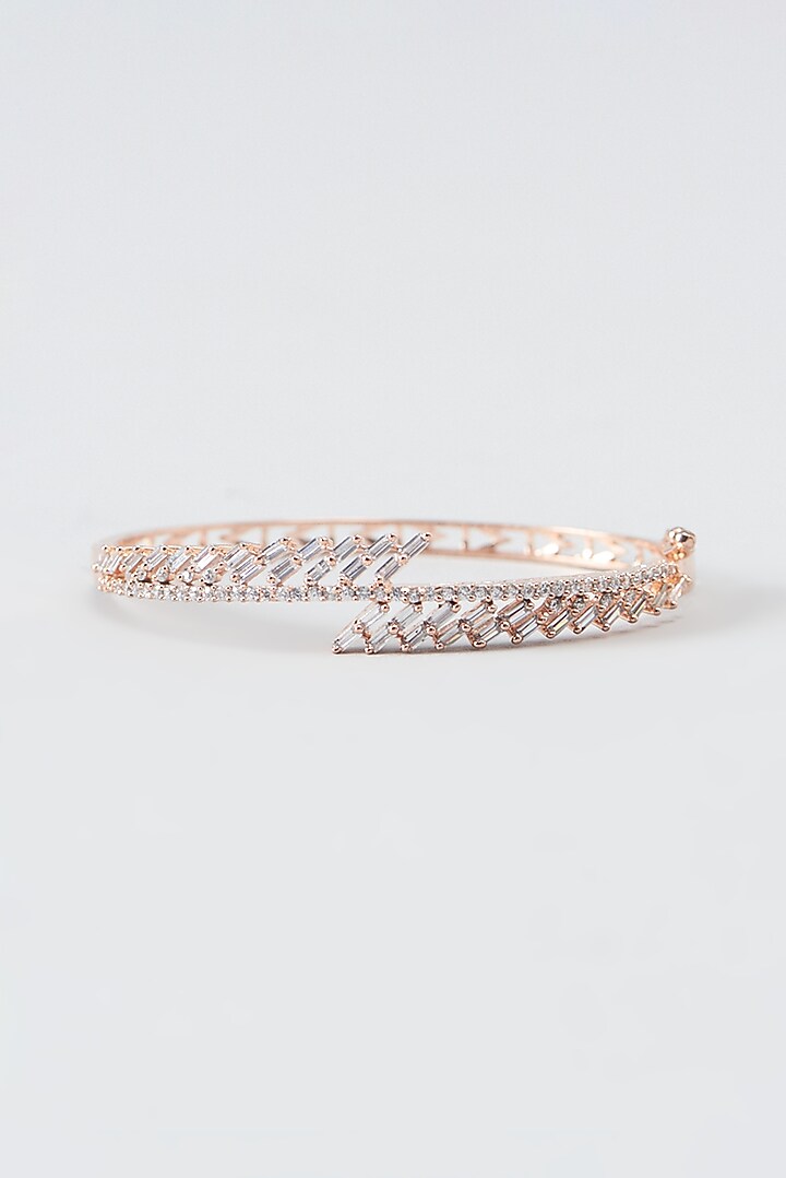 Rose Gold Finish Zircon Bracelet by Aster at Pernia's Pop Up Shop