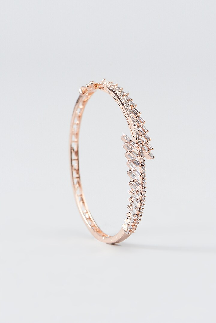Rose Gold Finish Zircon Bracelet by Aster at Pernia's Pop Up Shop