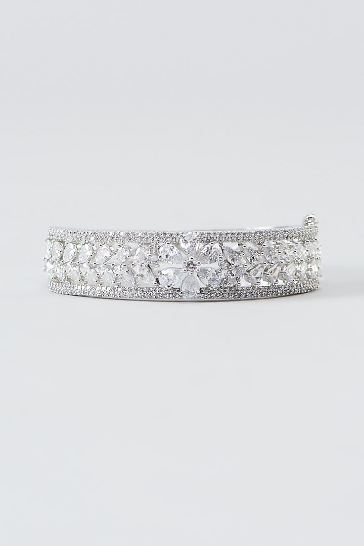 White Finish Zircon Bracelet by Aster at Pernia's Pop Up Shop