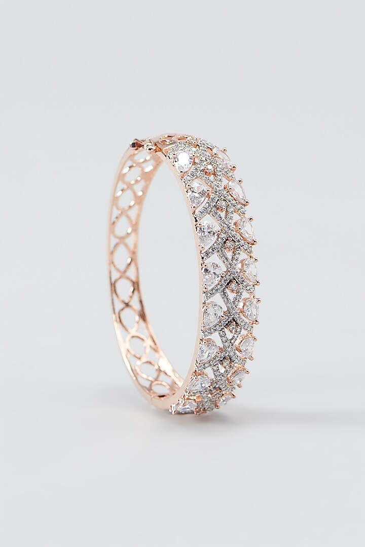 Rose Gold Finish Zircon Bracelet by Aster at Pernia's Pop Up Shop