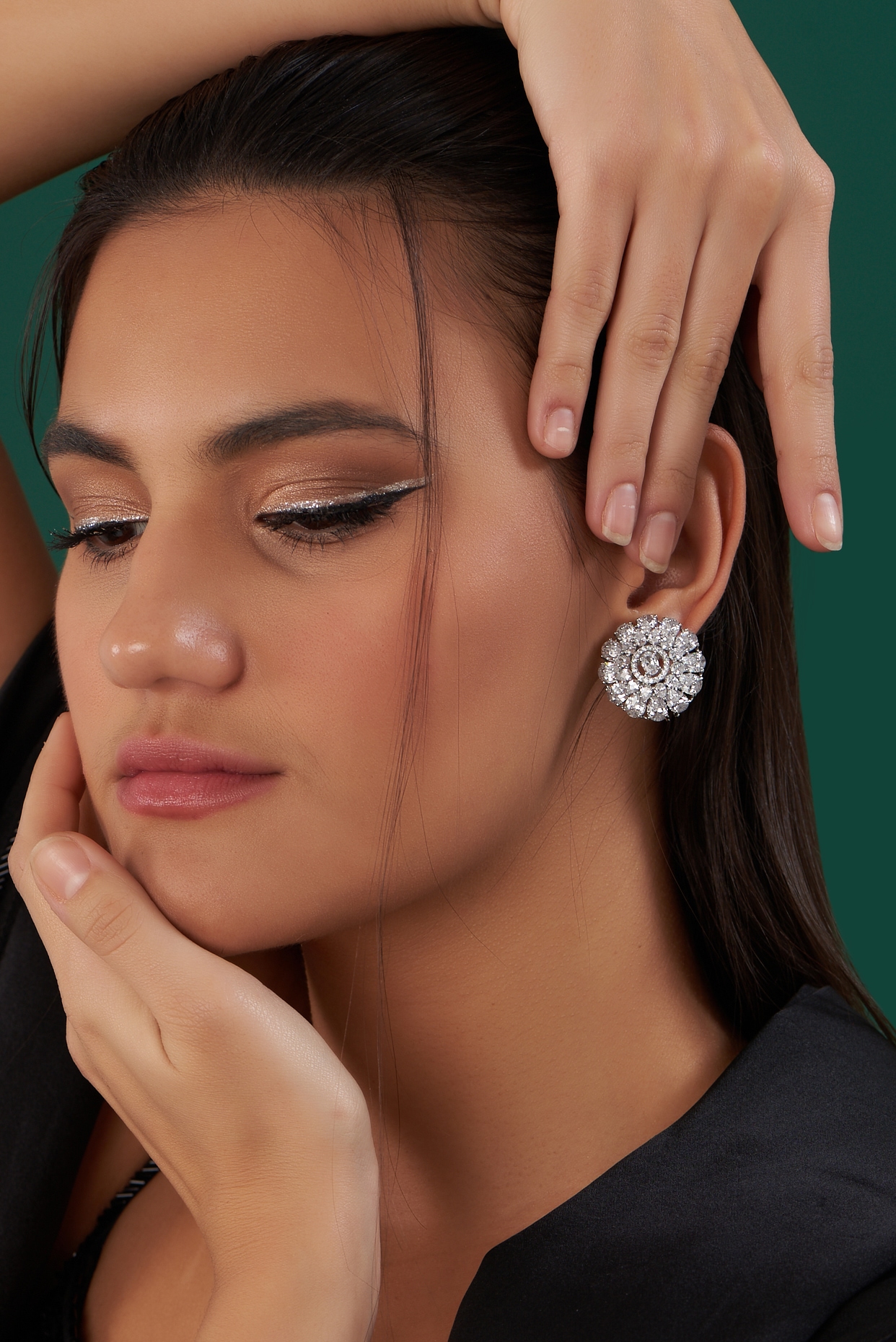 Faux hot sale stud earrings