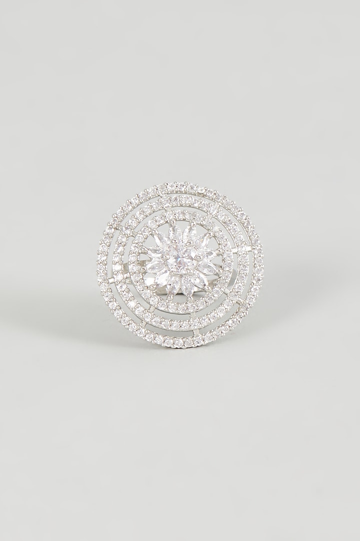 White Finish Zircon Ring by Aster at Pernia's Pop Up Shop