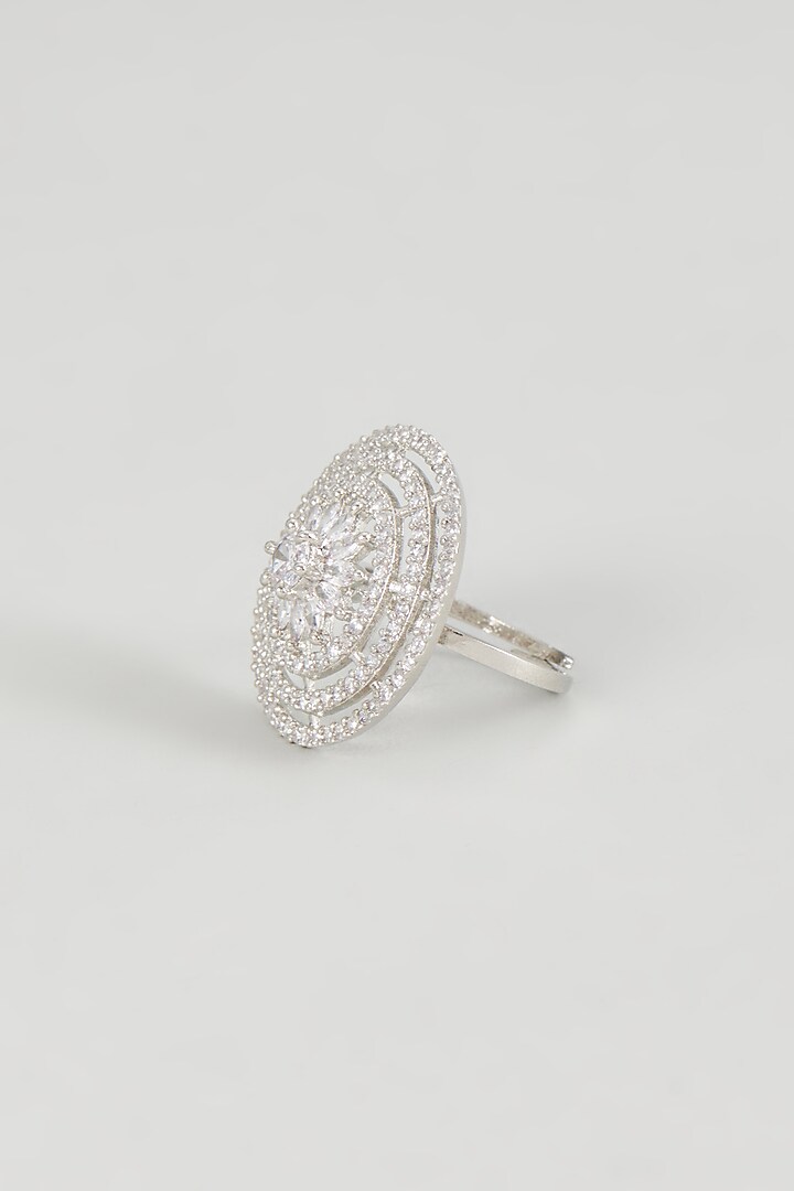 White Finish Zircon Ring by Aster at Pernia's Pop Up Shop