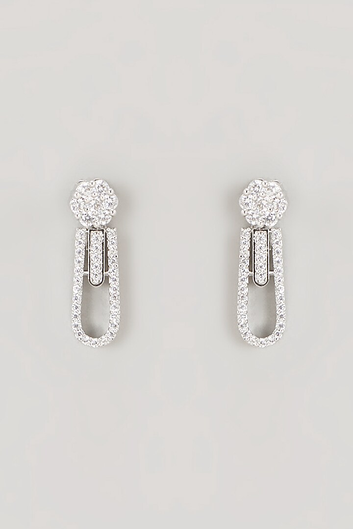 White Finish Faux Diamond Necklace Set by Aster at Pernia's Pop Up Shop
