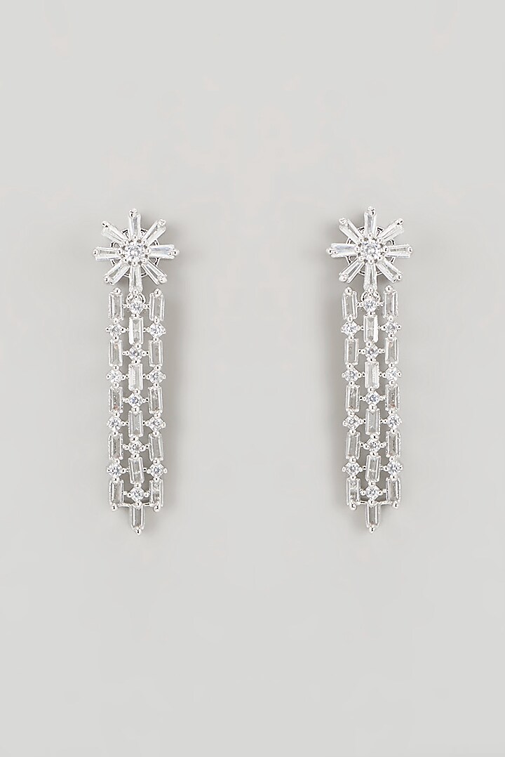 White Finish Faux Diamond Necklace Set by Aster at Pernia's Pop Up Shop