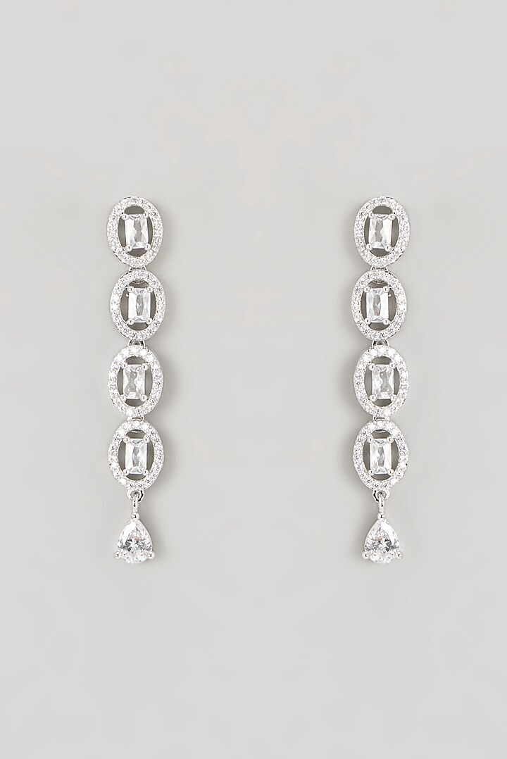 White Finish Faux Diamond Layered Necklace Set by Aster at Pernia's Pop Up Shop