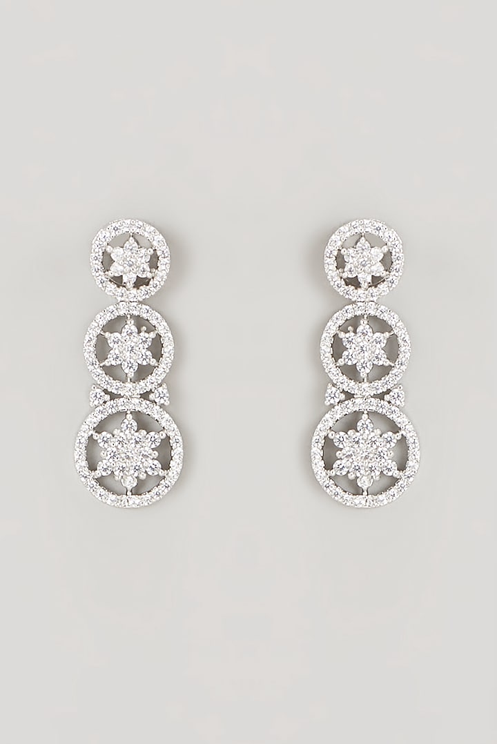 White Finish Faux Diamond Necklace Set by Aster at Pernia's Pop Up Shop