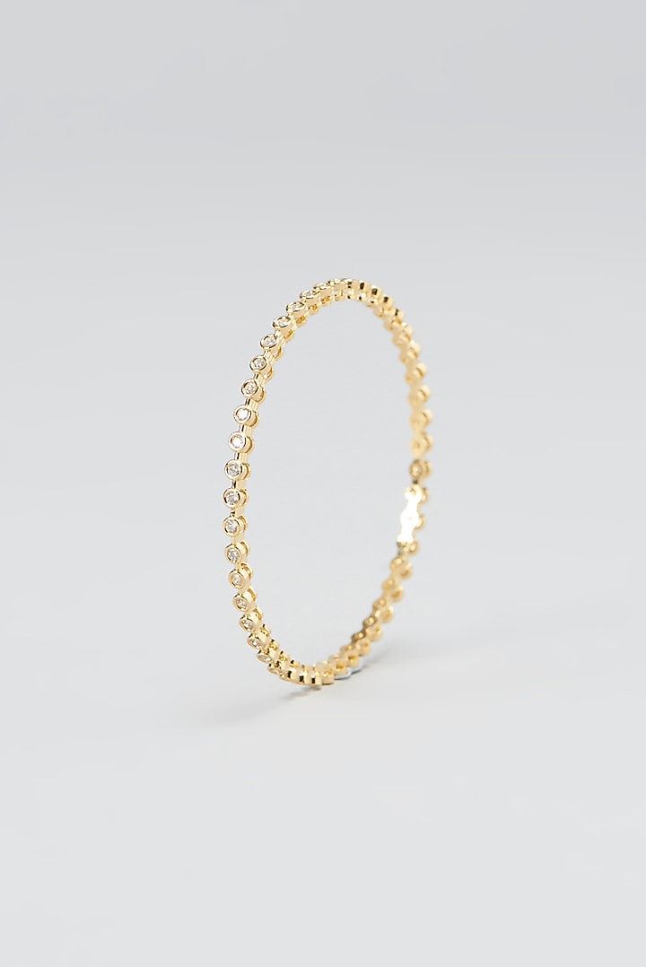 Gold Finish Zircon Bangles (Set of 12) by Aster at Pernia's Pop Up Shop